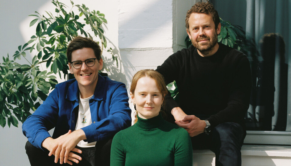 Gründertrio. F.v Patrick Skjennum, CTO, Marit Rødevand, CEO og Sigve Søråsen CPO. Strise