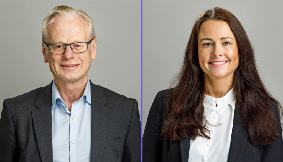 Direktør for bank og kapitalmarked i Finans Norge, Erik Johansen og administrerende direktør i Sparebankforeningen, Therese Riiser,