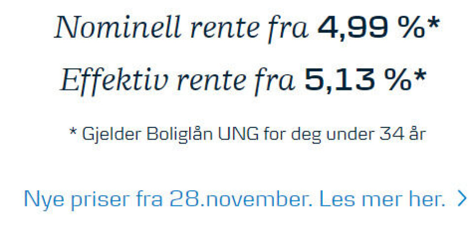 Slik var ordlyden i Danske Banks markedsføring før endringen.