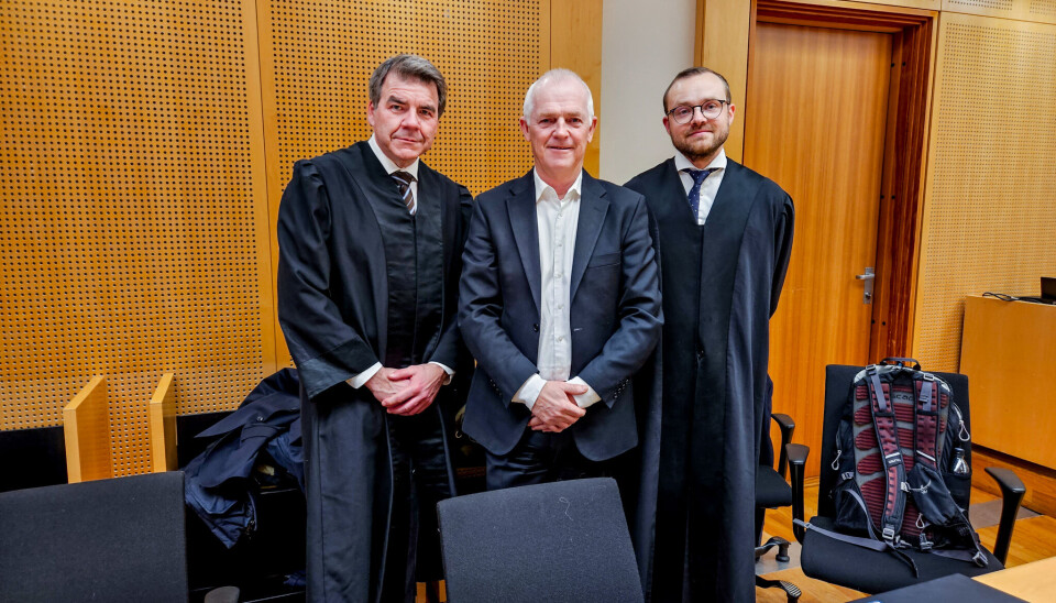Fra venstre: Advokat, Henning Harborg, Sparebank 1 Utviklings partsrepresentant i retten, Øyvind Aass og advokat, Anders Eide Røyneberg.