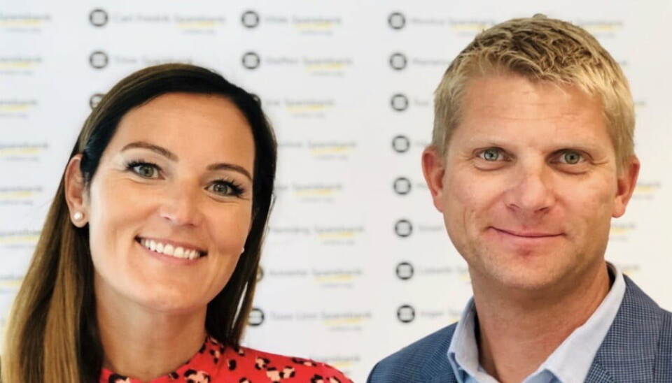 Administrerende direktør Trine Stangeland og finansdirketør Thomas Nordbø i Sandnes Sparebank.