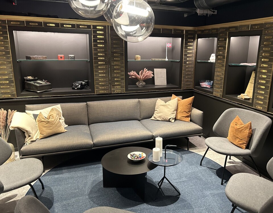 Lounge-området utenfor TV-studioet hos Sparebank 1 SMN.