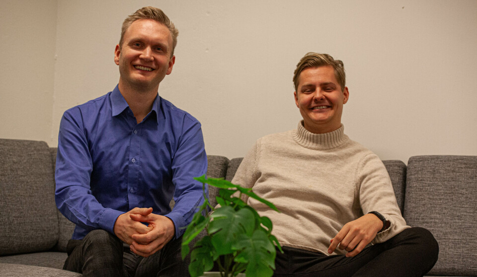 Joachim Øvang og Robin Røed er ikke bare daglig leder i felleskap. De deler også på oppgave som finansdirektør og teknologisjef.