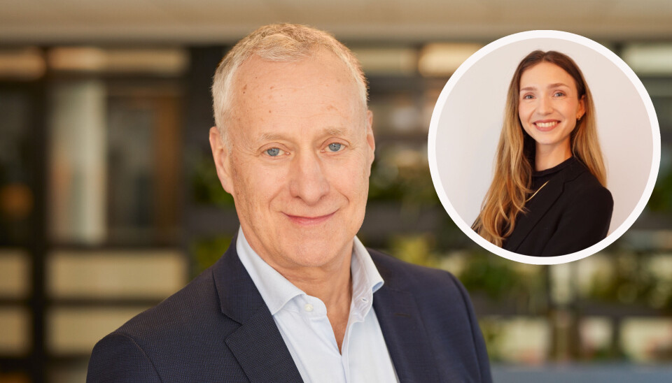 Ny og midlertidig konsernsjef i Kredinor, Rolf Eek-Johansen. Innfelt: Einka-gründer Inga Tomasdottir
