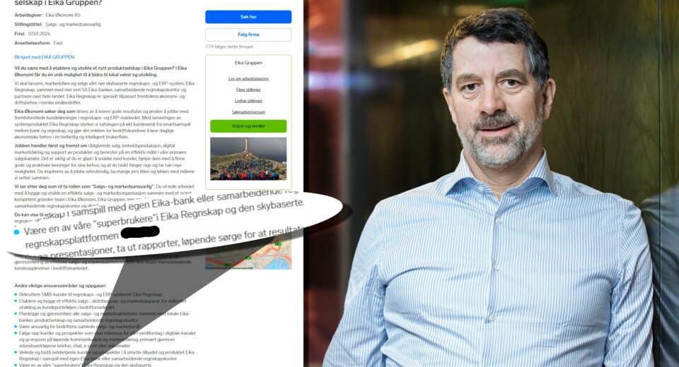 Annonseglipp avslører hvem som trolig blir Eika-alliansens nye regnskapspartner