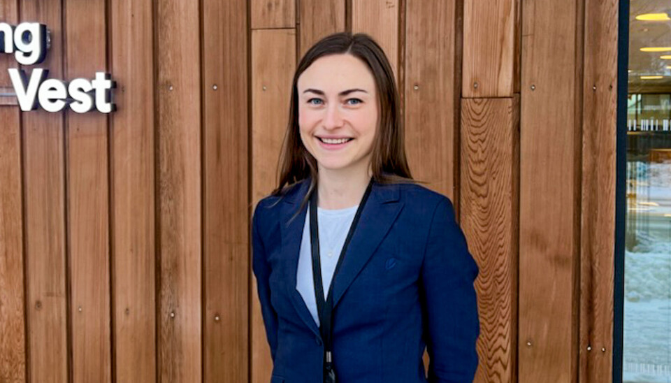 Cathia Baarøy er konstituert som banksjef i Sparebank Vests filial i Førde.