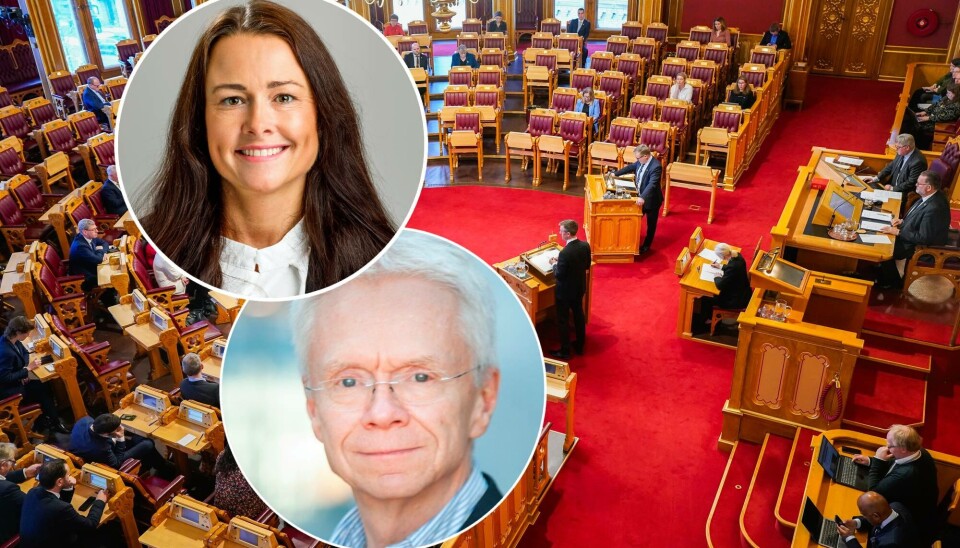 Therese Riiser, administrerende direktør i Sparebankforeningen, og Tore Bråthen, leder for Sparebankutvalget.