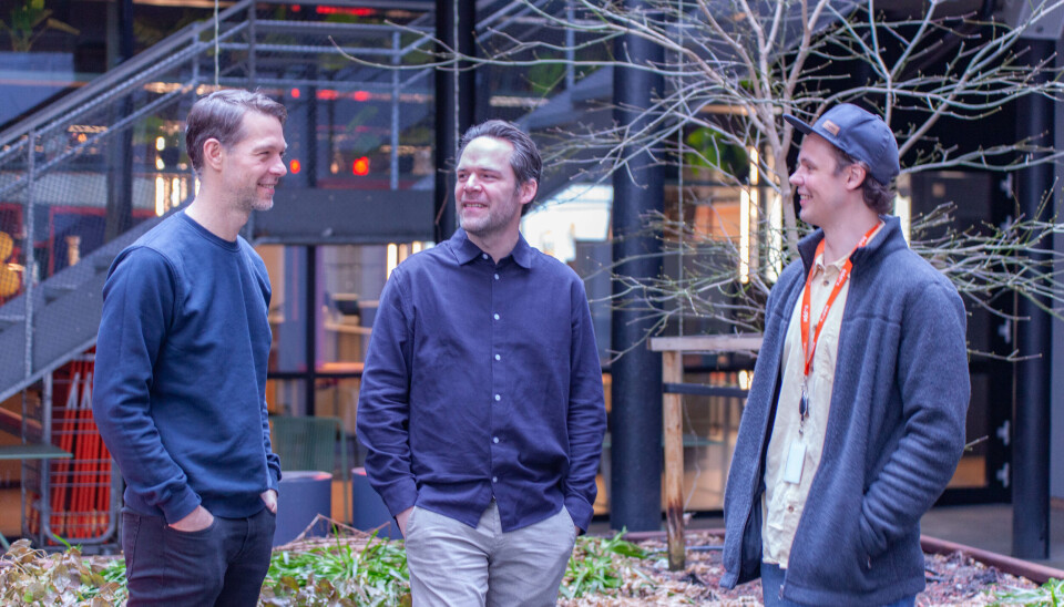 Klubbklubben i Vipps. F.v. Vegar Heir, kommersiell leder i Vipps, markedsleder for storkunder, Christian Lindemann og produktsjef Erlend Gjesdal