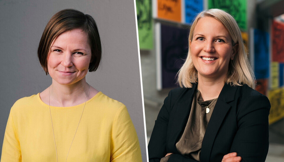 Leder for bærekraft Sparebank 1 Nord-Norge, Ragnhild Dalheim Eriksen, og fagleder for bærekraft i DNB, Line Asker.