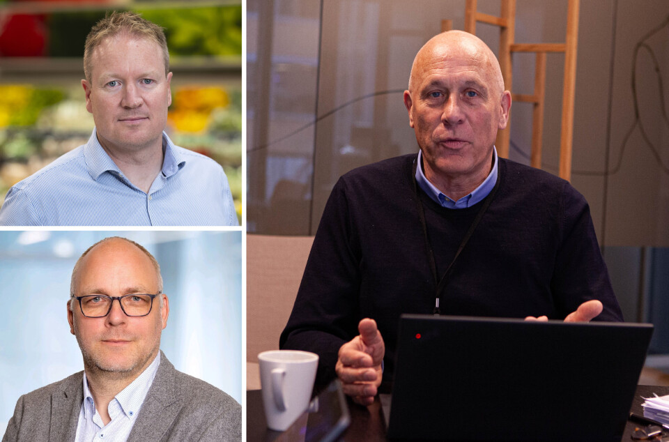 Kommer med mobile lommebøker: F.v Kristian Bjørseth, leder for finansielle tjenester og identitet i Coop, Erik Marcus Torkildsen leder for identitet og betaling i Rema 1000 og Odd Birkenes, leder for verdiøkende tjenester i Norgesgruppen