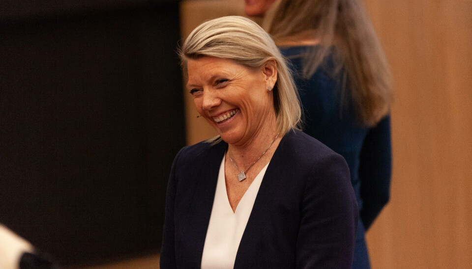 Kjerstin Braathen og finansdirektør Ida Lerner i bakgrunnen