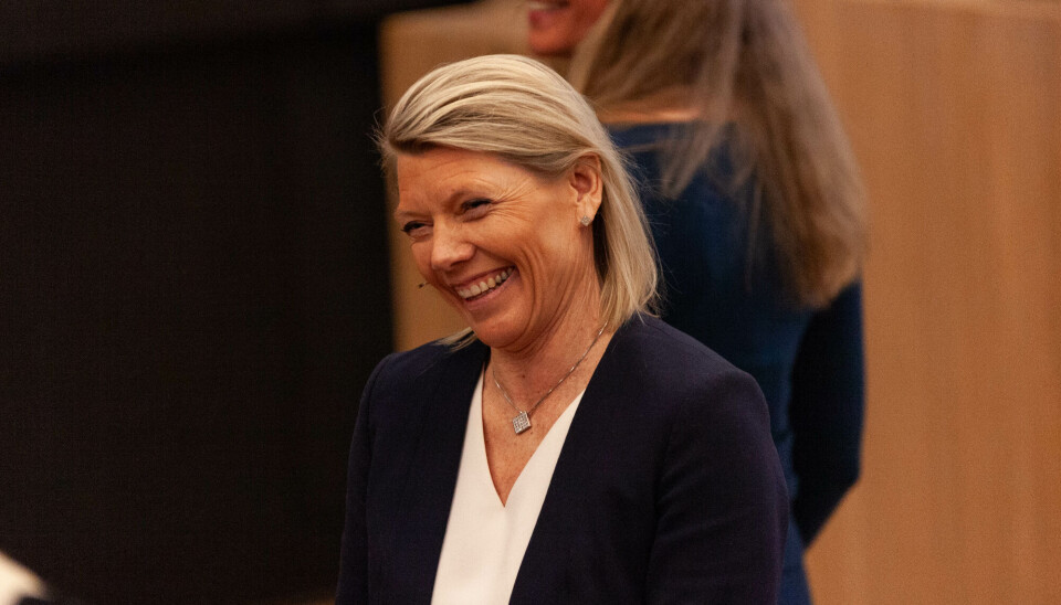Kjerstin Braathen og finansdirektør Ida Lerner i bakgrunnen