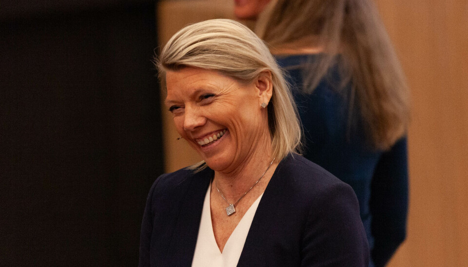 Kjerstin Braathen og finansdirektør Ida Lerner i bakgrunnen