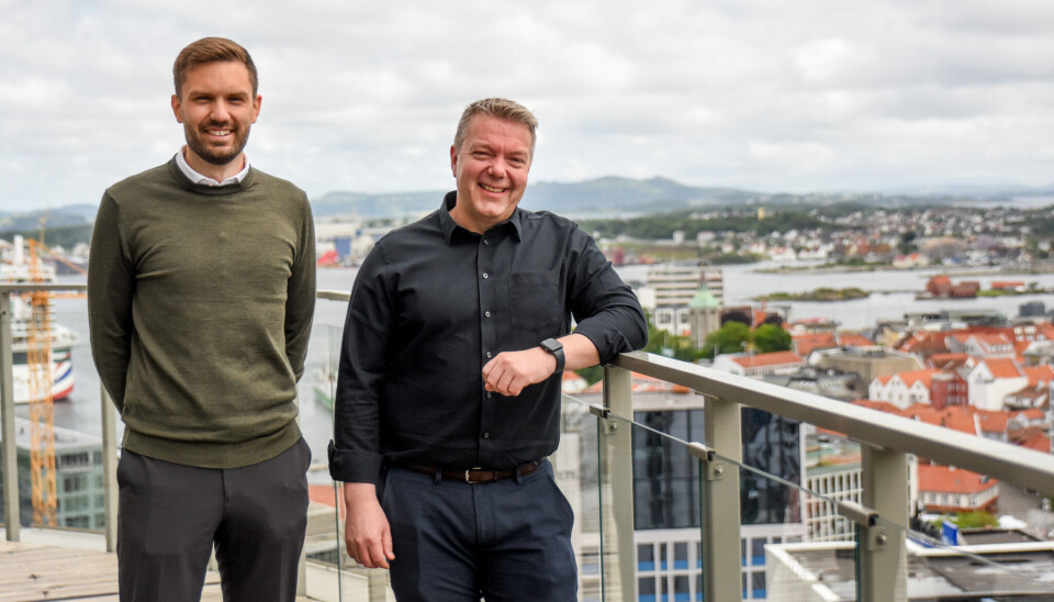 DNBs banksjef for personmarkedet i Rogaland, Ådne Digernes, og banksjef for små og mellomstore bedrifter i Rogaland, Andreas Bøe.