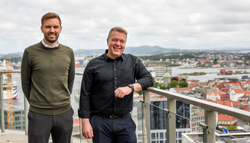 DNBs banksjef for personmarkedet i Rogaland, Ådne Digernes, og banksjef for små og mellomstore bedrifter i Rogaland, Andreas Bøe.