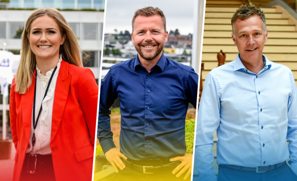 Plassjef for Sparebanken Vest i Rogaland, Liv Helene Roverud, direktør for personmarked i Sandnes Sparebank, Erik Kvia Hansen og konserndirektør for personmarked, Roger Lund Antonesen.