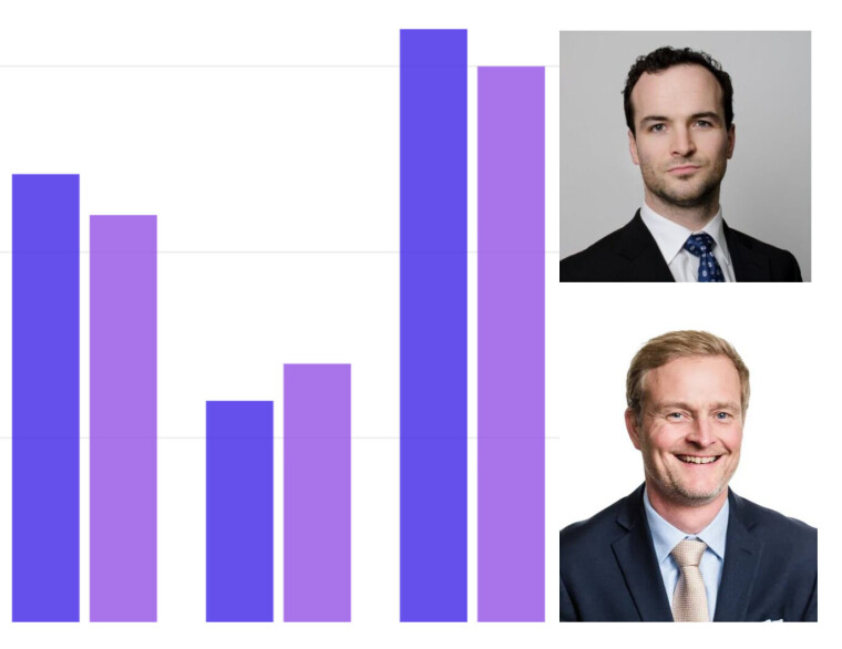 Analytikere Vegard Toverud i Pareto Securities og Jan Erik Gjerland i ABG Sundal Collier.