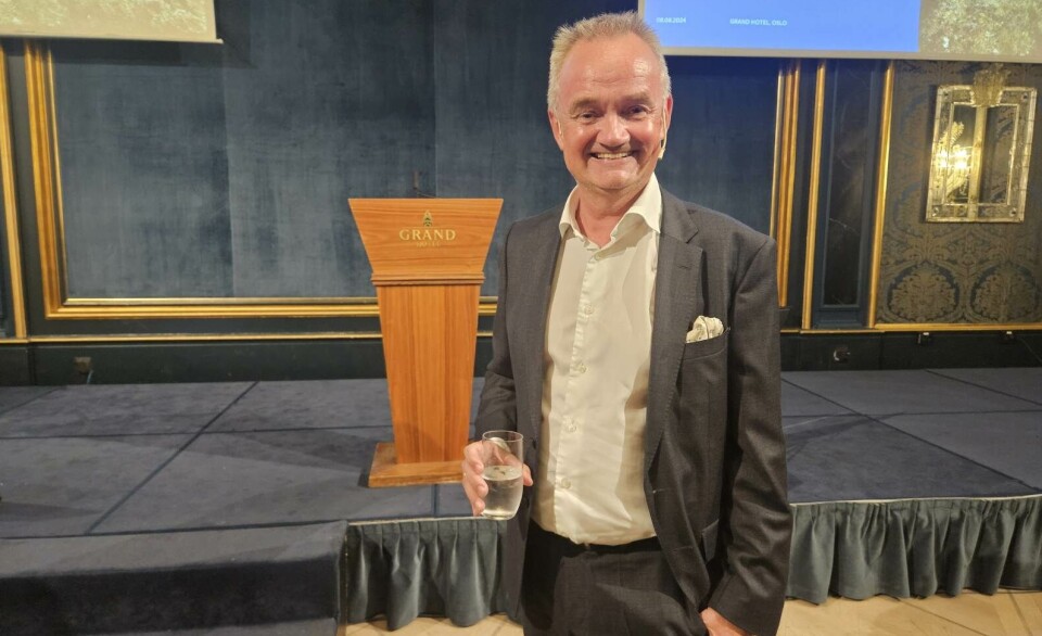 Jan-Frode Jansson, konsernsjef Sparebank 1 SMN, rett før han skulle presentere tallene for andre kvartal på Grand Hotel i Oslo.