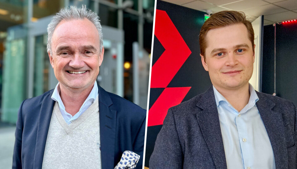 Nesten like på utlån. Konsernsjef i Sparebank 1 SMN, Jan-Frode Janson og direktør i Bulder, Simen Eilertsen.