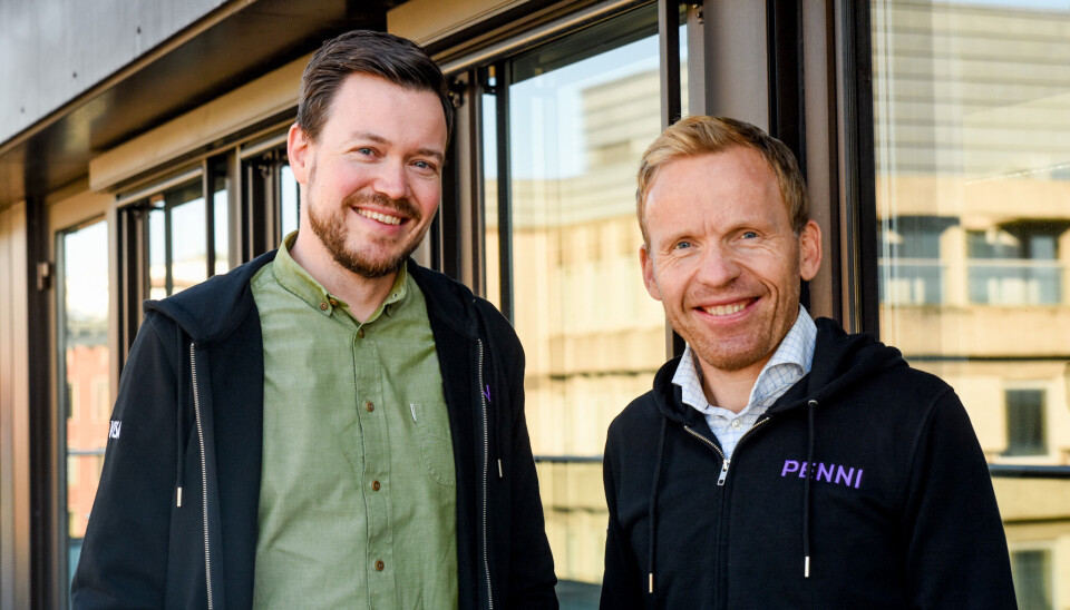 Direktør for kundeopplevelser i Penni, Amund Tosterud, og administrerende banksjef i banken, Ola Jerkø.