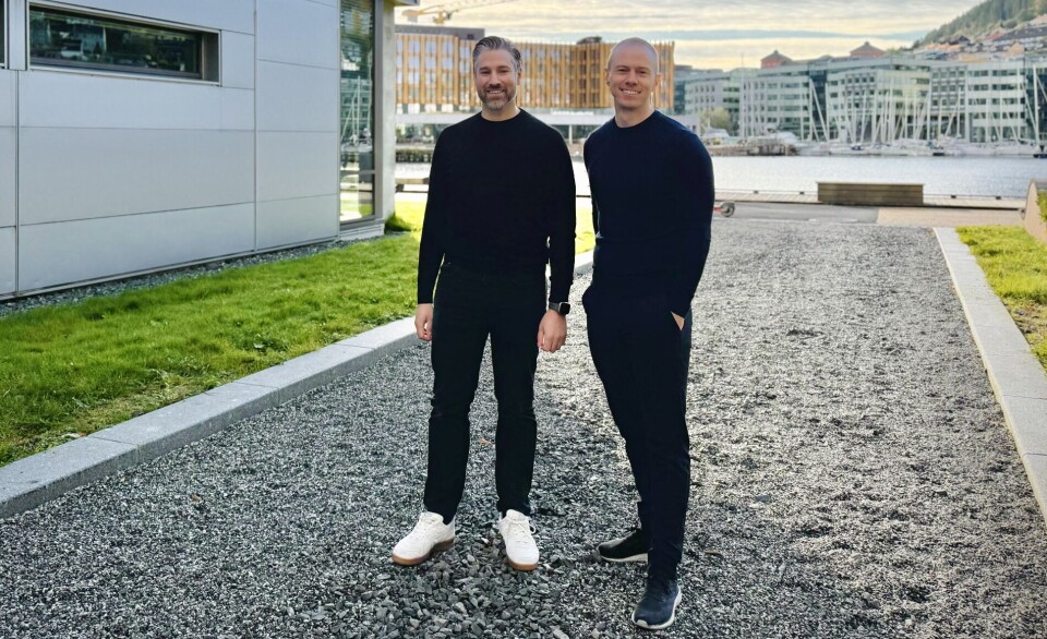 Marius Hauken (t.h.) gründer og partner i Stacc X tar med seg medgründer Robin Sandborg og flytter til nye Heder Bank.