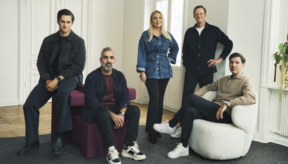 Kustoms ledergruppe: F.v.: Rasmus Fahlander, Kamjar Hajabdolahi, Kim Westerlund, Jesper Eriksson og Alexander Olsson.