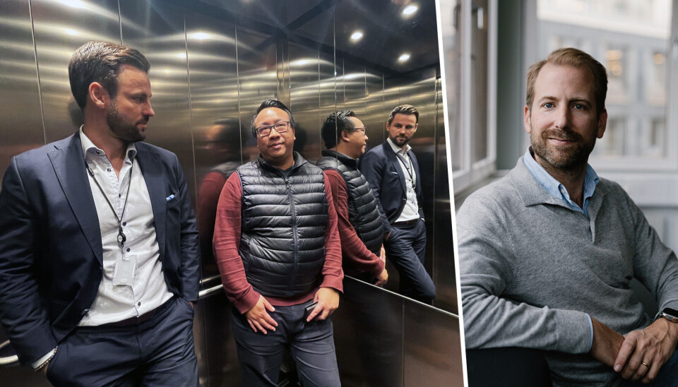 Finland mot Sverige i Norge. T.v. Espen Dahl Andersen, head of growth og Trung Minh Tran, Norge-sjef i finske Ropo, t.h. Jonas Suijkerbuijk, daglig leder i svenske Billogram.