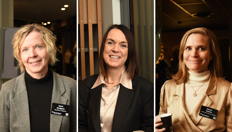 Tre på Sparebankdagene: F.v. Hanne Nordgaard, adm. dir. i Helgeland Sparebank, Bente Haraldsson Syre i Haugesund Sparebank og Johanne Sandnes, kommunikasjondirektør i Sparebank 1 Sogn og Fjordane