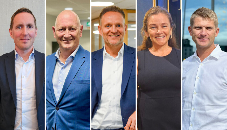 Administrerende direktør i Jæren Sparebank, Geir Magne Tjåland, konsernsjef i Sparebanken Sør, Geir Bergskaug, konsernsjef Sparebanken Vest, Jan Erik Kjerpeseth, konsernsjef Sparebank1 Østlandet, Klara Lise Aasen og administrerende direktør i Rogaland Sparebank, Tomas Nordbø.