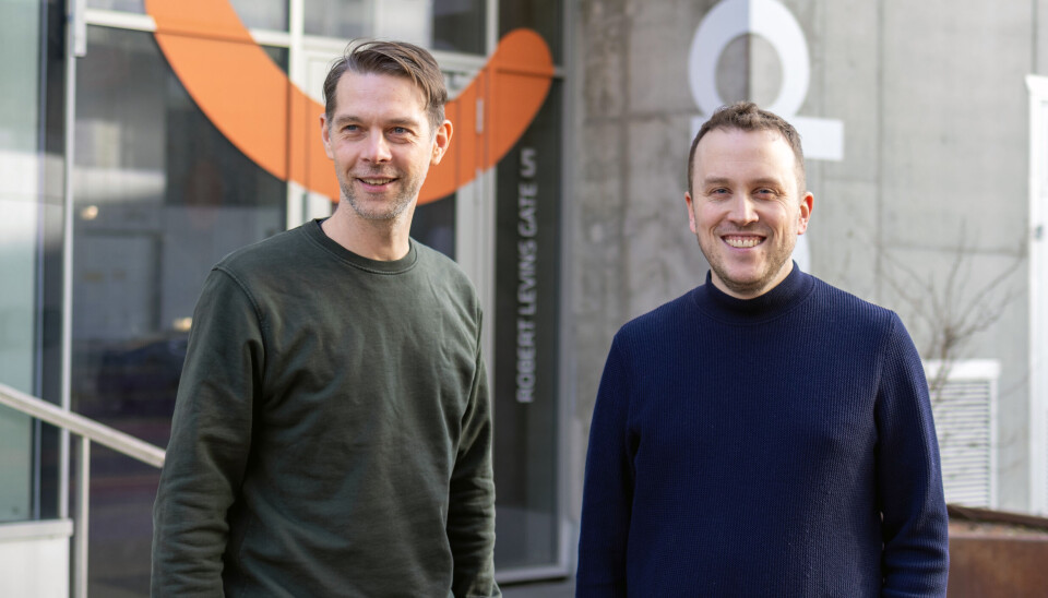 Vegar Heir, leder for storkundesegmentet i Vipps, og Alf Gunnar Heggeseth, nå leder for netthandel i Vipps.