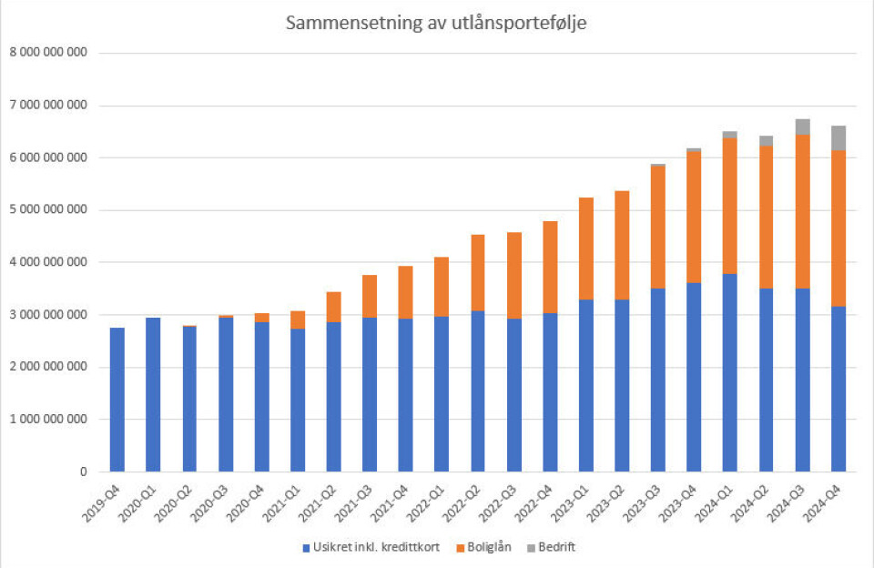 Forbrukslånsdelen av Instabanks utlånsportefølje har blitt en stadig mindre del av en totale porteføljen i takt med at banken har satset på andre produkter, noen Robert Berg mener burde ha hatt effekt på kapitalkravene til Instabank.