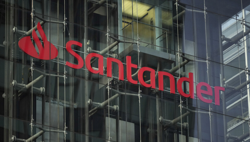Santanders hovedkvarter i London. A general view of the headquarters building of the British arm of the Spanish Bank Santander in London, Wednesday, Jan. 29, 2025. (AP Photo/Alastair Grant)