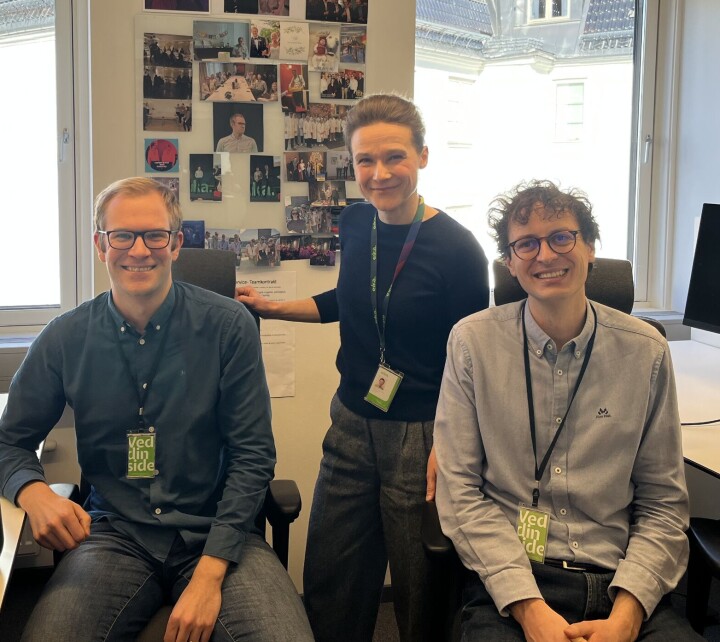 Teamleder Klaus Sørensen, Marianne Groth og fagspesialist på kapitaldekning, Håkon Songe. Teamleder Klaus Sørensen, Marianne Groth og fagspesialist på kapitaldekning, Håkon Songe.