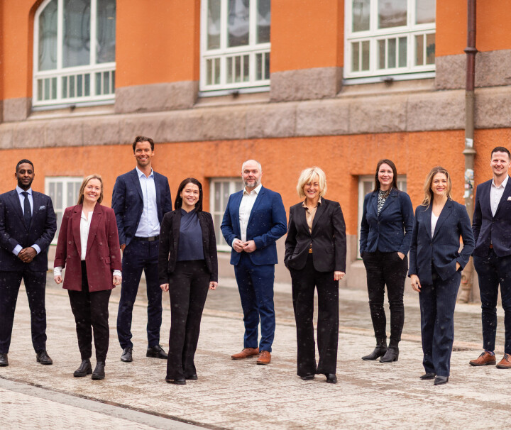 Private Banking-teamet til Sparebank 1 Nord-Norge, leder Anita Ridningen fjerde fra høyre. Private Banking-teamet til Sparebank 1 Nord-Norge.