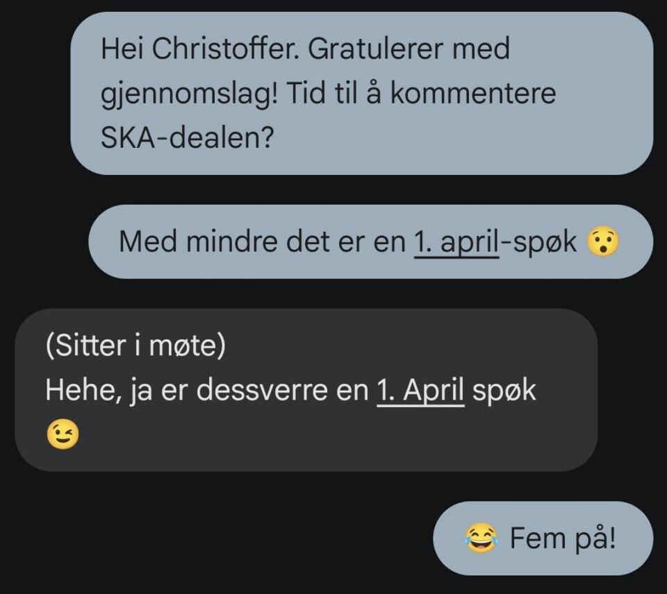Bransjens aprilspøker (som vi nesten gikk på)