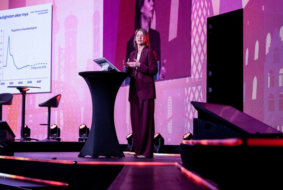 Sentralbanksjef Ida Wolden Bache under finansnæringens dag 2025. Sentralbanksjef Ida Wolden Bache under finansnæringens dag 2025.