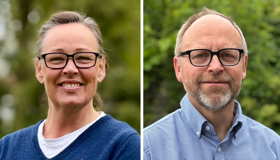 Heidi Thorin Olsen, markedssjef med ansvar for klima og bærekraft i Landbrukets Klimaselskap SA, og Kjetil Gran Bergsholm, avdelingsleder i Norsk Landbruksrådgiving SA og daglig leder i Landbrukets Klimaselskap SA. Heidi Thorin Olsen, markedssjef med ansvar for klima og bærekraft i Landbrukets Klimaselskap SA, og Kjetil Gran Bergsholm, avdelingsleder i Norsk Landbruksrådgiving SA og daglig leder i Landbrukets Klimaselskap SA.