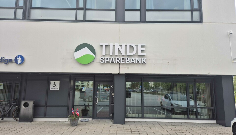 Ny logo på plass: Den nye Tinde-logoen er kommet opp på kontoret i Molde, det eneste overlappende kontoret i fusjonen.