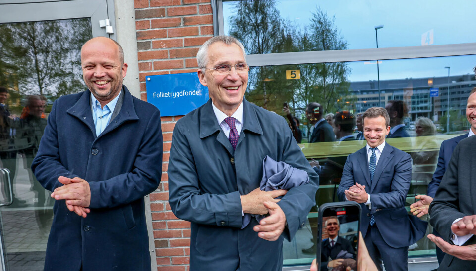 Finansminister Jens Stoltenberg og stortingsrepresentant Trygve Slagsvold Vedum.