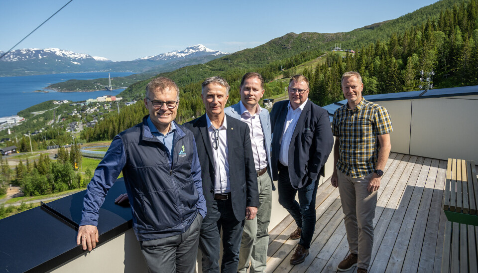 SAMMEN FOR VM: På et pressemøte i Narvik i dag presenterte de nordnorske sparebankene den felles støtten til alpint-VM. Fra venstre: Ragnar Norum (daglig leder, Narvikfjellet Allmenn AS), Bjørn Bardal (konserndirektør Personmarked, SpareBank 1 Nord-Norge), Paul Carsten Holst (adm.dir., Sparebanken Narvik), Hugo Thode Hansen (adm.dir, Sparebank 68° Nord), Knut-Eirik Dybdahl (påtroppende daglig leder for VM i alpint i Narvik 2029). SAMMEN FOR VM: På et pressemøte i Narvik i dag presenterte de nordnorske sparebankene den felles støtten til alpint-VM. Fra venstre: Ragnar Norum (daglig leder, Narvikfjellet Allmenn AS), Bjørn Bardal (konserndirektør Personmarked, SpareBank 1 Nord-Norge), Paul Carsten Holst (adm.dir., Sparebanken Narvik), Hugo Thode Hansen (adm.dir, Sparebank 68° Nord), Knut-Eirik Dybdahl (påtroppende daglig leder for VM i alpint i Narvik 2029).
