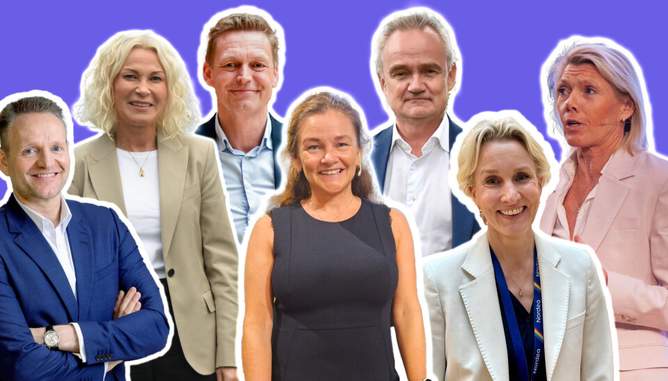 Over halvparten av disse topplederne har gått på samme skole. Gjett hvem! Fra venstre: Jan Erik Kjerpeseth, konsernsjef i Sparebanken Norge, Hanne Karoline Kræmer, konsernsjef i Sparebank 1 Nord-Norge, Inge Reinertsen, konsernsjef i Sparebank 1 Sør-Norge, Klara-Lise Aasen, konsernsjef i Sparebank 1 Østlandet, Randi Marjamaa, landssjef for Nordea og Kjerstin Braathen, konsernsjef i DNB. Fra venstre: Jan Erik Kjerpeseth, konsernsjef i Sparebanken Norge, Hanne Karoline Kræmer, konsernsjef i Sparebank 1 Nord-Norge, Inge Reinertsen, konsernsjef i Sparebank 1 Sør-Norge, Klara-Lise Aasen, konsernsjef i Sparebank 1 Østlandet, Randi Marjamaa, landssjef for Nordea og Kjerstin Braathen, konsernsjef i DNB.