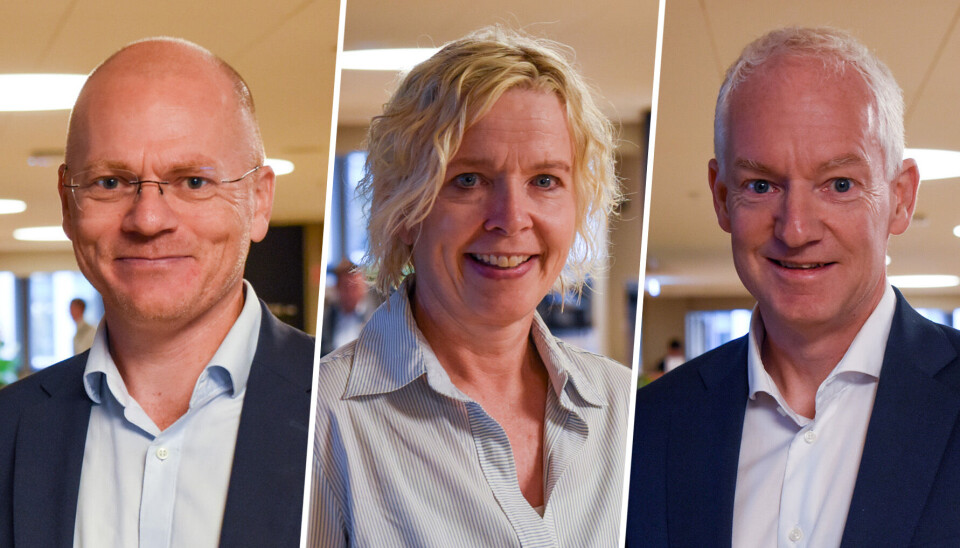 Administrerende direktør i Sparebank 1 Ringerike Hadeland, Bjørn Rune Rindal, administrerende direktør i Sparebank 1 Helgeland, Hanne Nordgaard og administrerende direktør i Sparebank 1 Østfold Akershus, Arild Bjørn Hansen.
