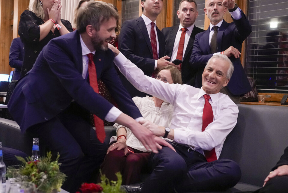 Arbeiderpartiets valgvake på Folkets Hus under stortingsvalget 2025.