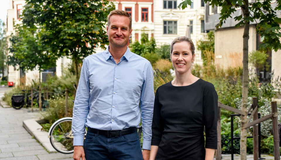 Fagdirektør for bank og kapitalmarked i Finans Norge, Henrik Andersen, og fagsjef for bank og kapitalmarked i Finans Norge, Katrine Olsen.