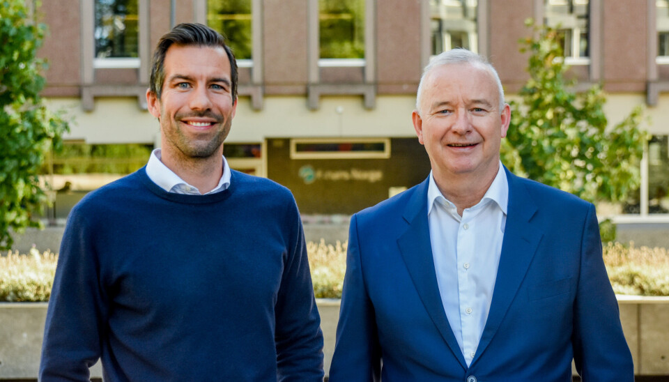 Analysesjef i Finans Norge, Michael Hurum Cook, og juridisk fagsjef i Finans Norge, Kjartan Bremnes.