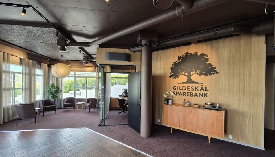 Nyoppussede lokaler i Gildeskål Sparebank.