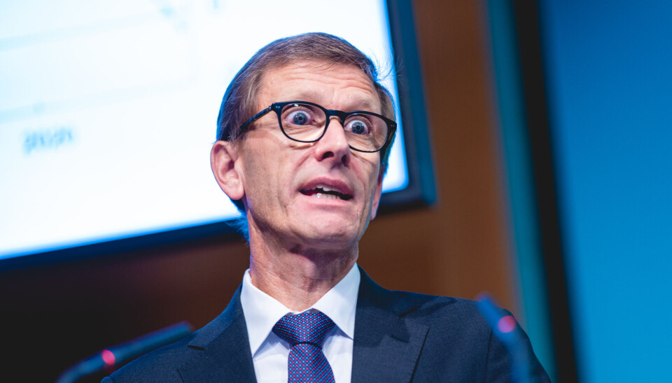 Direktør for finansiell stabilitet i Norges Bank, Torbjørn Hægeland. Oslo 20200924. Direktør for finansiell stabilitet Torbjørn Hægeland holder pressekonferanse med presentasjon av rentebeslutning og Pengepolitisk rapport 3/20 i Norges bank.Foto: Stian Lysberg Solum / NTB