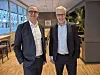 Tieto Banktech-sjef Mario Blazevic og administrerende direktør Espen Kjølberg i Sparebank 1 Utvikling.